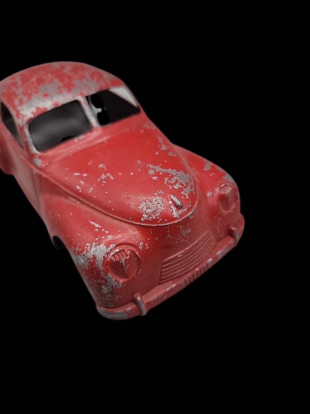 Vtg Slik-Toys Cast Aluminum Split Window Sedan Car Toy Lansing Iowa Red 9600 - Picture 11 of 13